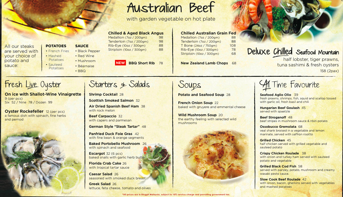 The Datai Restaurant Menu The Datai Restaurant Menu