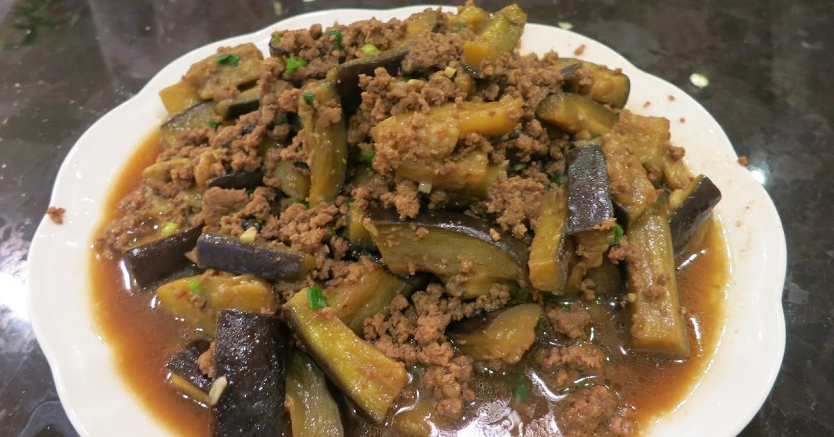 linspired Stir Fried Eggplant with Ground Beef