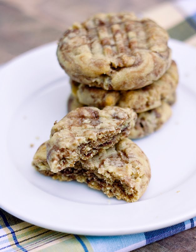 Nutella Swirl Peanut Butter Cookies - Creations by Kara