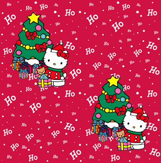 Hello Kitty Merry Christmas gif animation