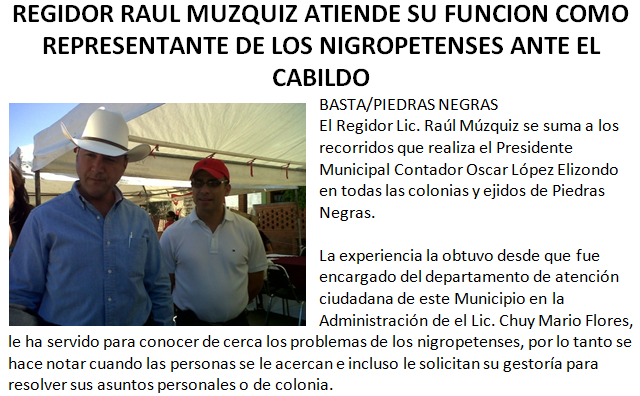 Regidor Raul Muzquiz