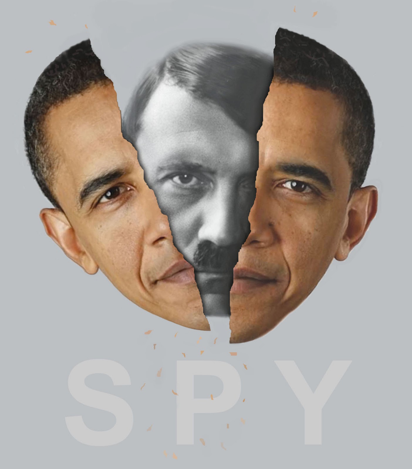 Obama Hitler illustration, by Eponymous Rox