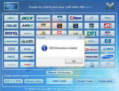 Windows 7Loader by Orbit30 And Hazar 32,64Bit v1.5 utorrent