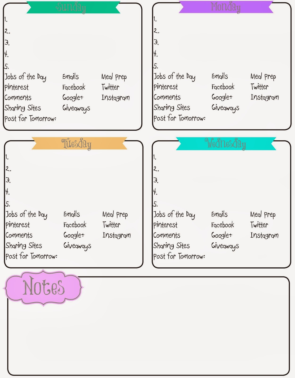 free printable school lunch menu template