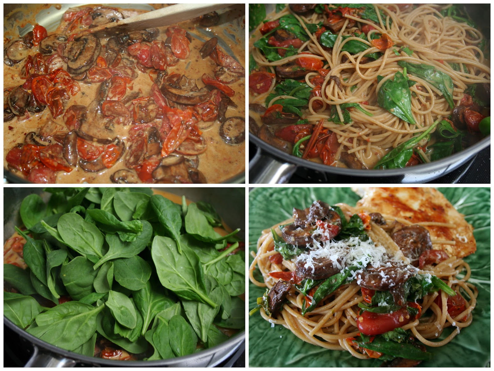 Mennonite Girls Can Cook Roasted Grape Tomato and Mushroom Pasta