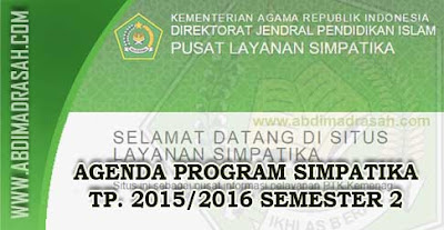 Agenda Program SIMPATIKA Tahun Pelajaran 2015/2016 Semester 2