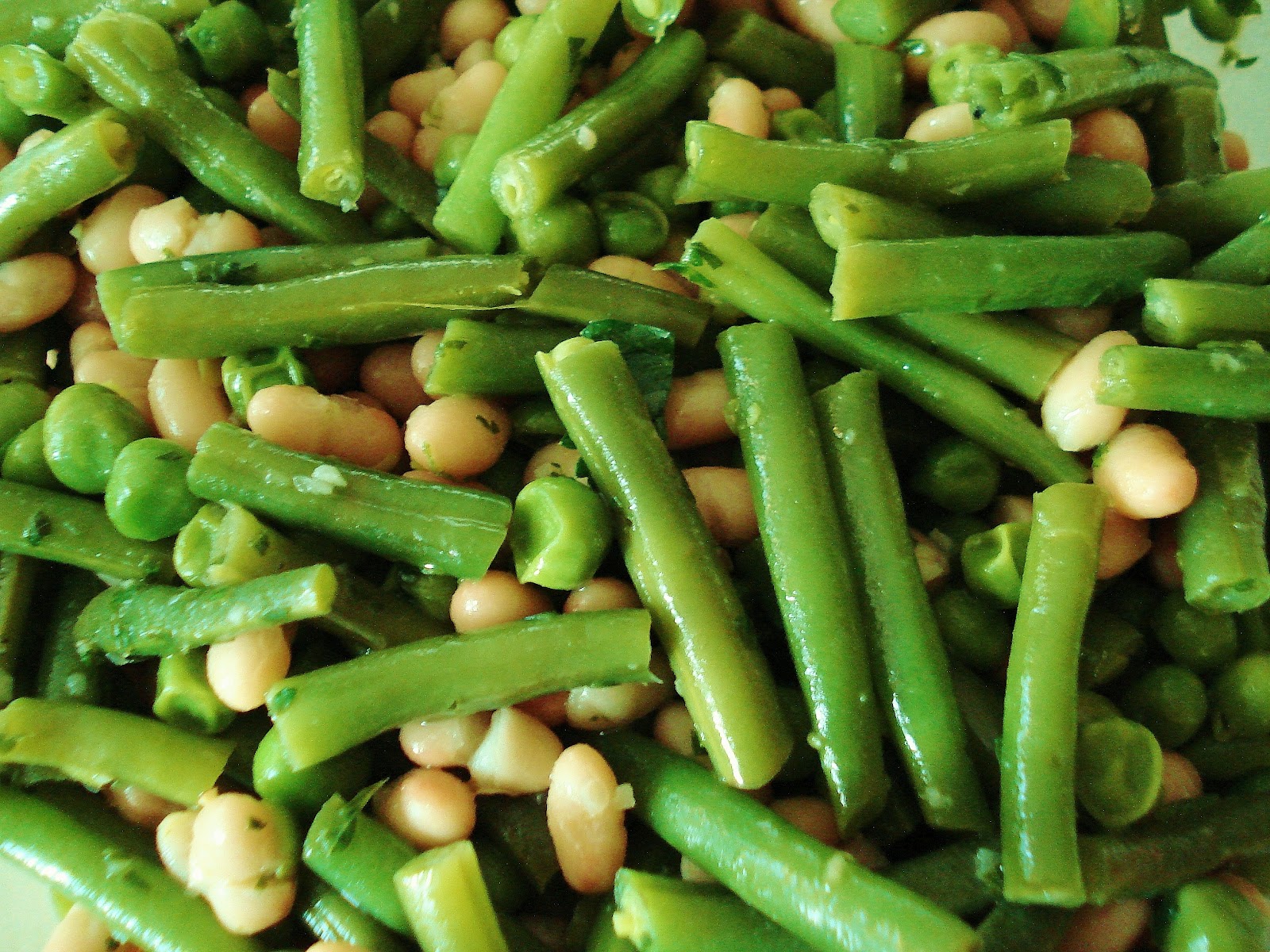 Green Bean, Pea and Haricot Bean Salad GF SCD Gluten Free SCD and Veggie