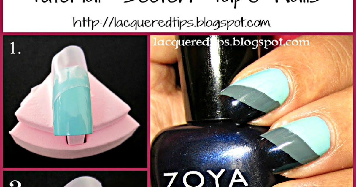 LACQUERED TIPS Tutorial Scotch Tape Nails