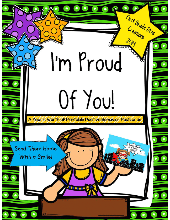 The Best of Teacher Entrepreneurs II Classroom Management Resource "I'm Proud of You!"