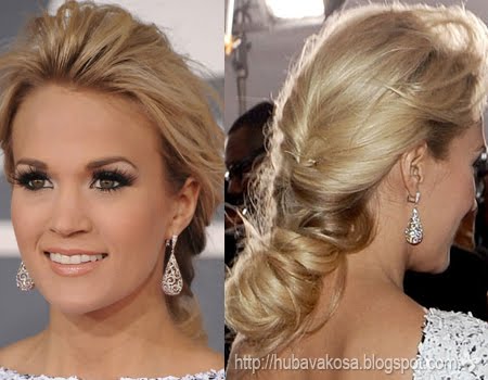 Кари Ъндърууд с прическа Updo Грами 2012