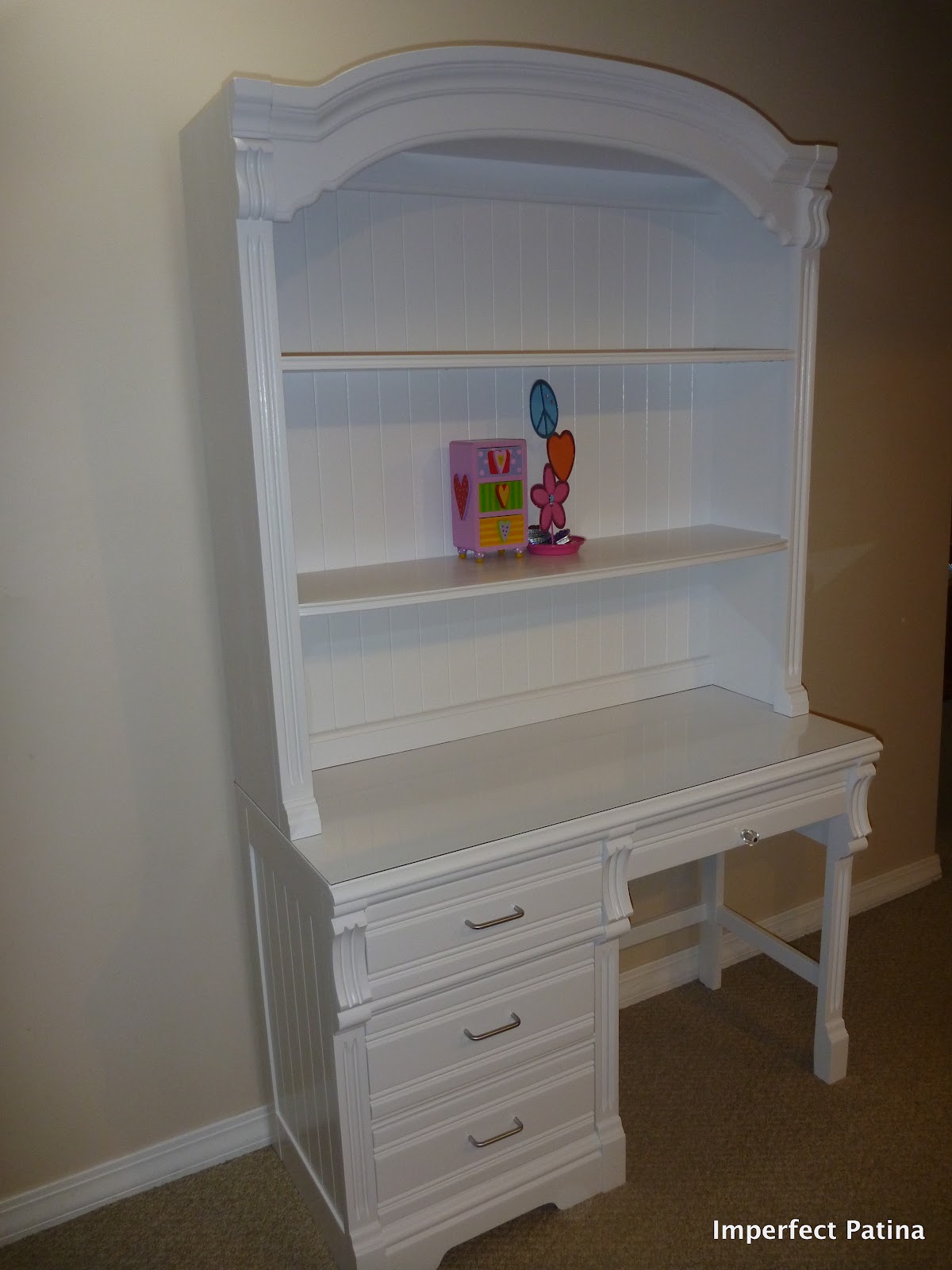 Imperfect Patina Craigslist Desk/Bookshelf