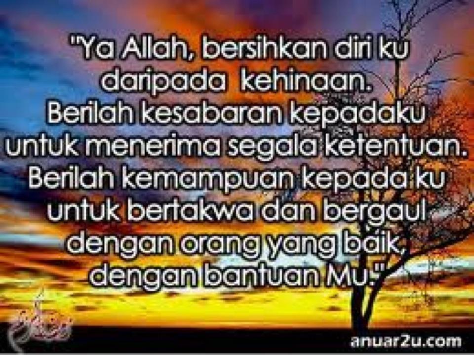 Sepanjang Jalan Kehidupan: Ya Allah, bersihkan diriku daripada kehinaan