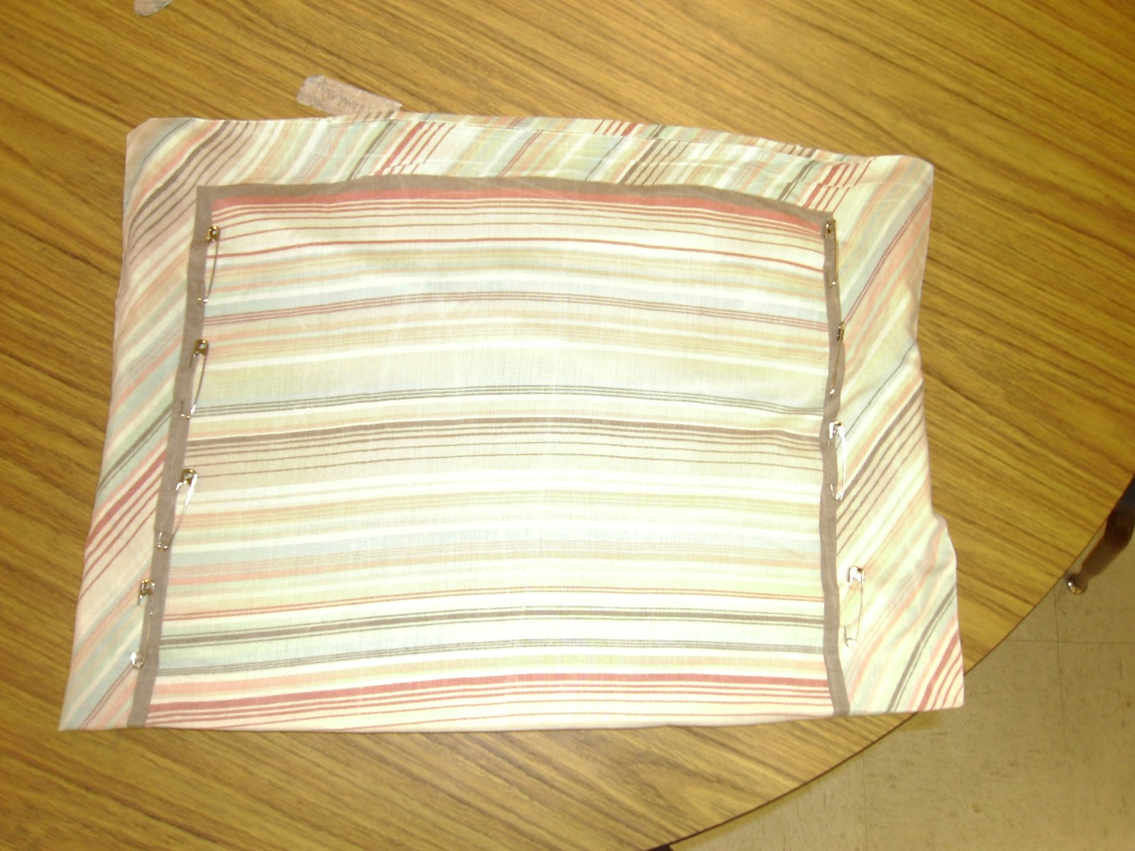 The Pinterest Diaries NoSew Pillowcase Chair Pockets