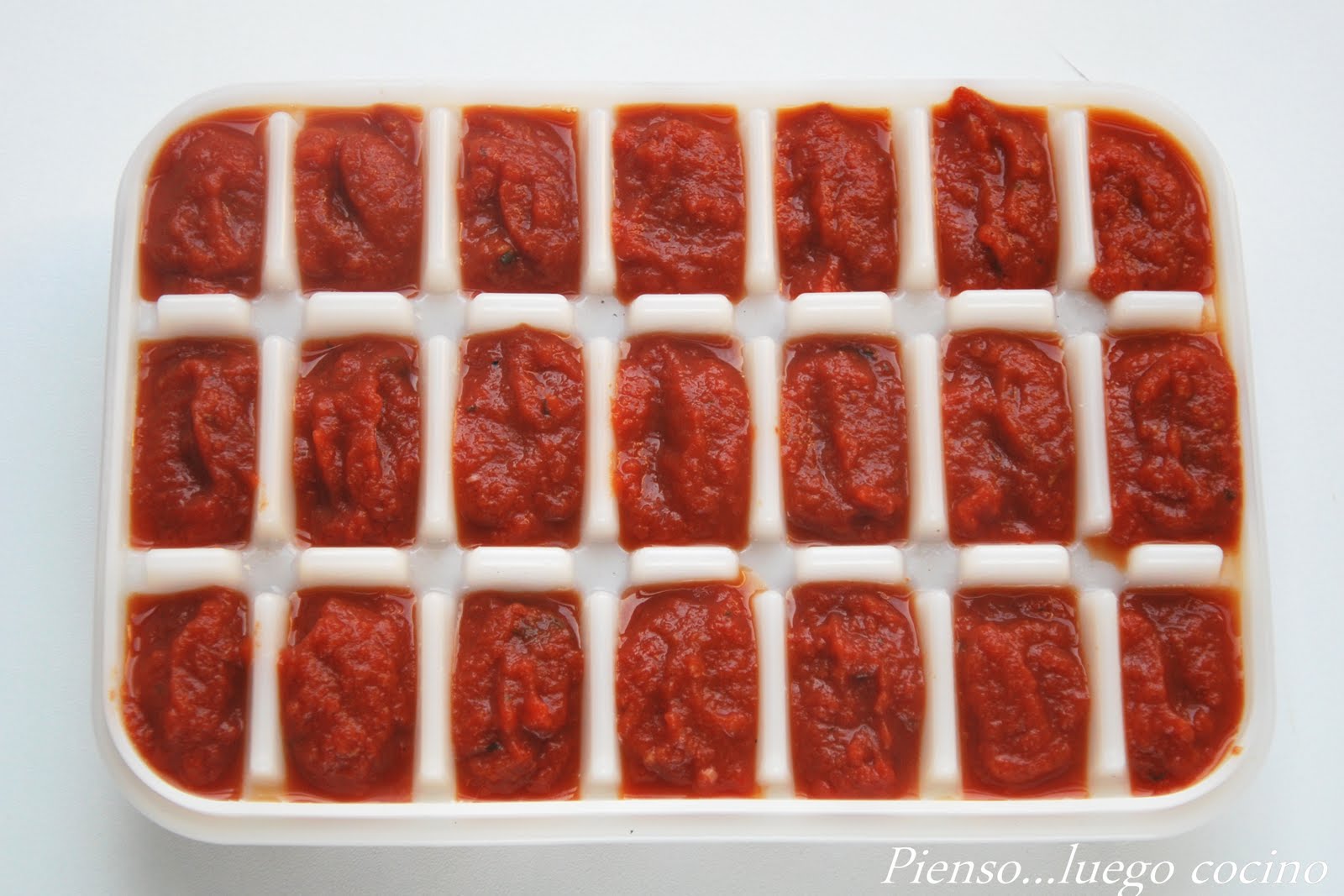 Pienso...luego cocino Congelar salsas y caldos