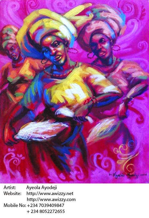 best portrait artist in nigeria True African Art Paintings by Nigerian Artist