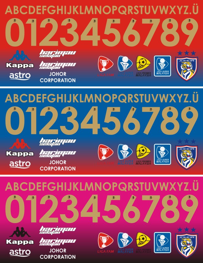 Tipografìa usada para la Liga Premier Malaysia, actualmente usada por