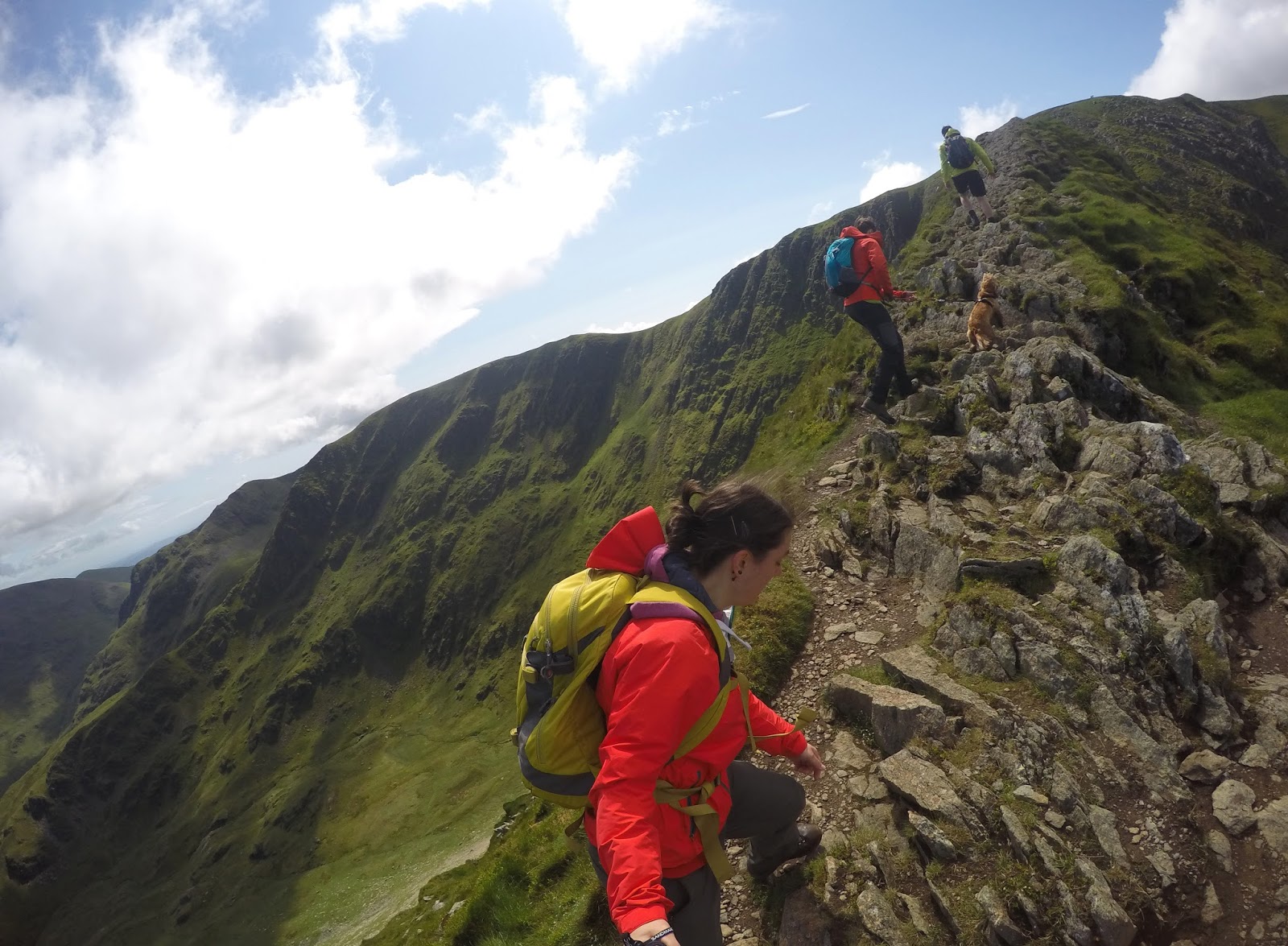 Crossing the infamous "Striding Edge" on Mt. Helvellyn! The Roaming