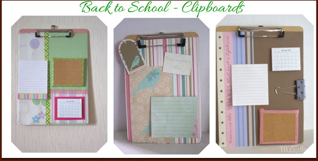 Make some easy, inexpensive clipboards to give as gift for Back to School.