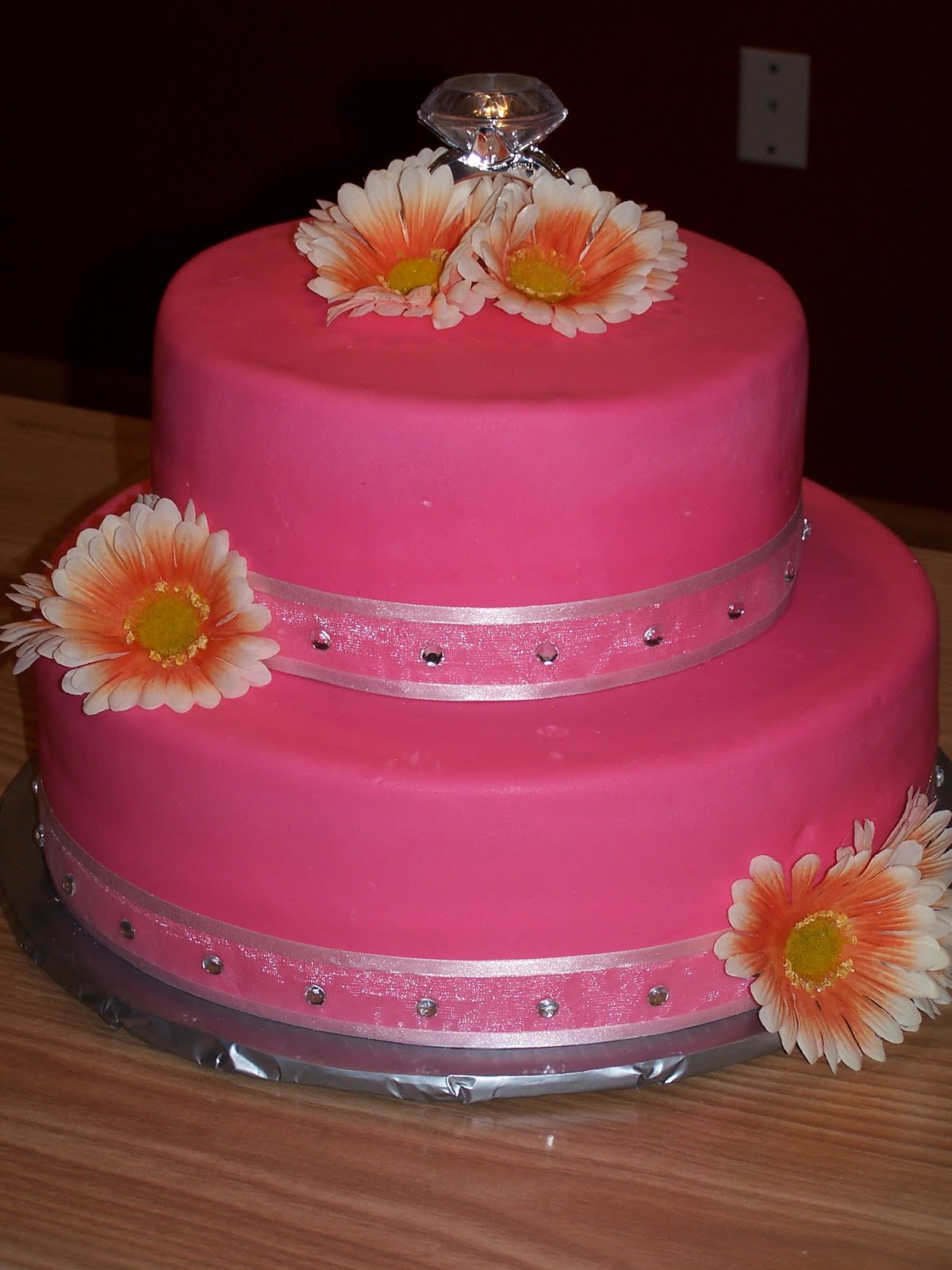 Edee's Custom Cakes Diamonds Bridal Shower Cake