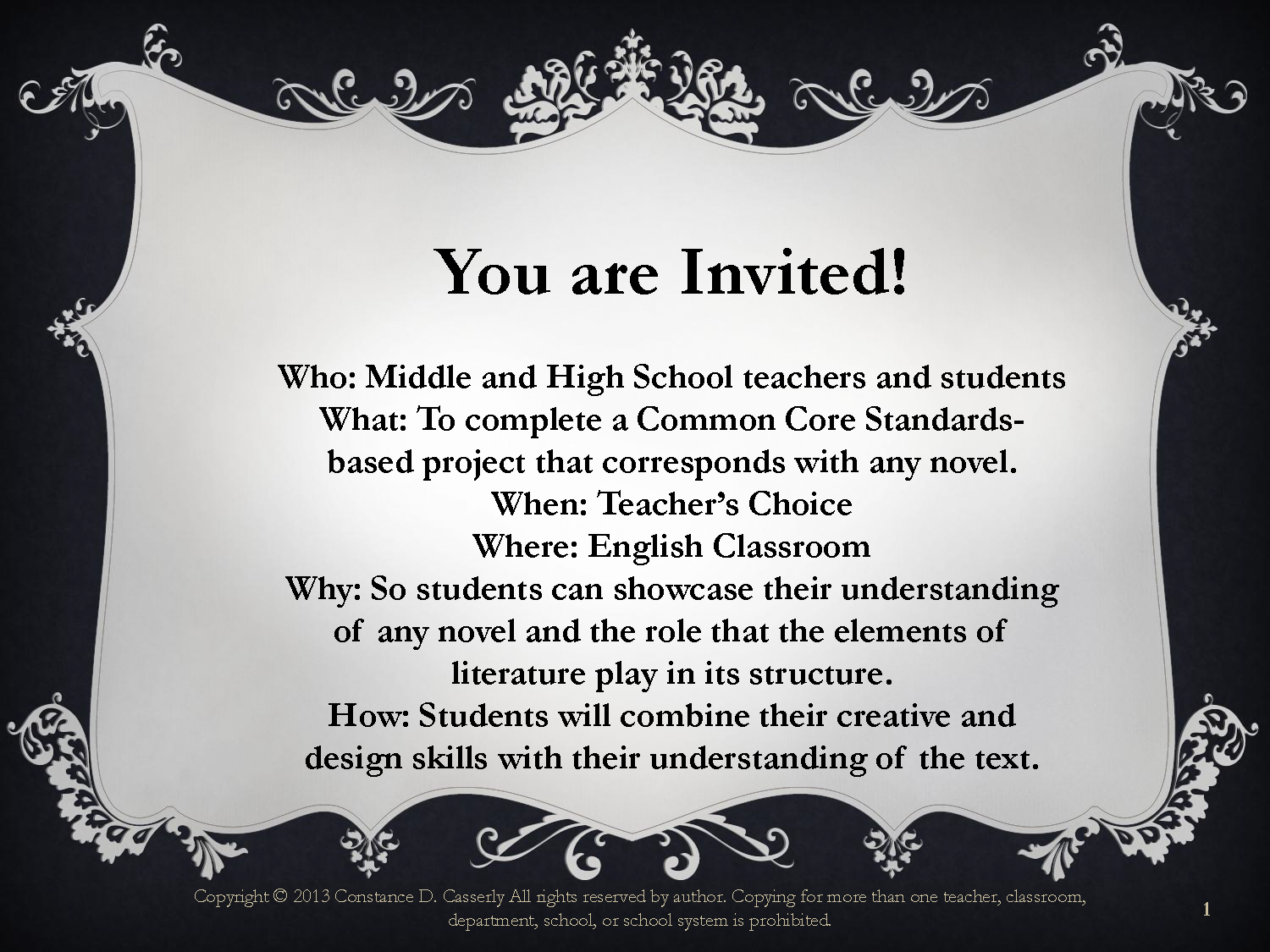 Activity: You Are Invited Activity: You Are Invited