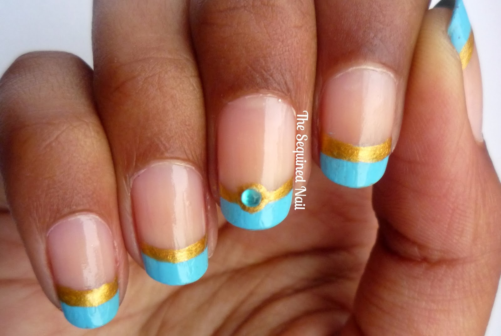 The Sequined Nail Princess Jasmine Nails