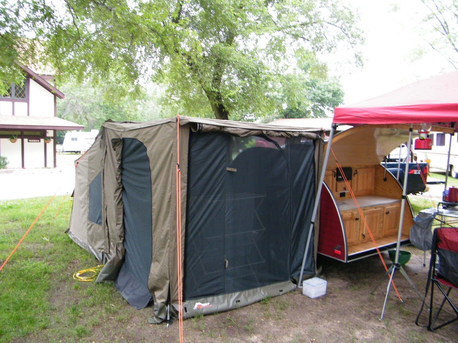 Family Tent Camping OzTent..The Perfect Teardrop Trailer Accessory