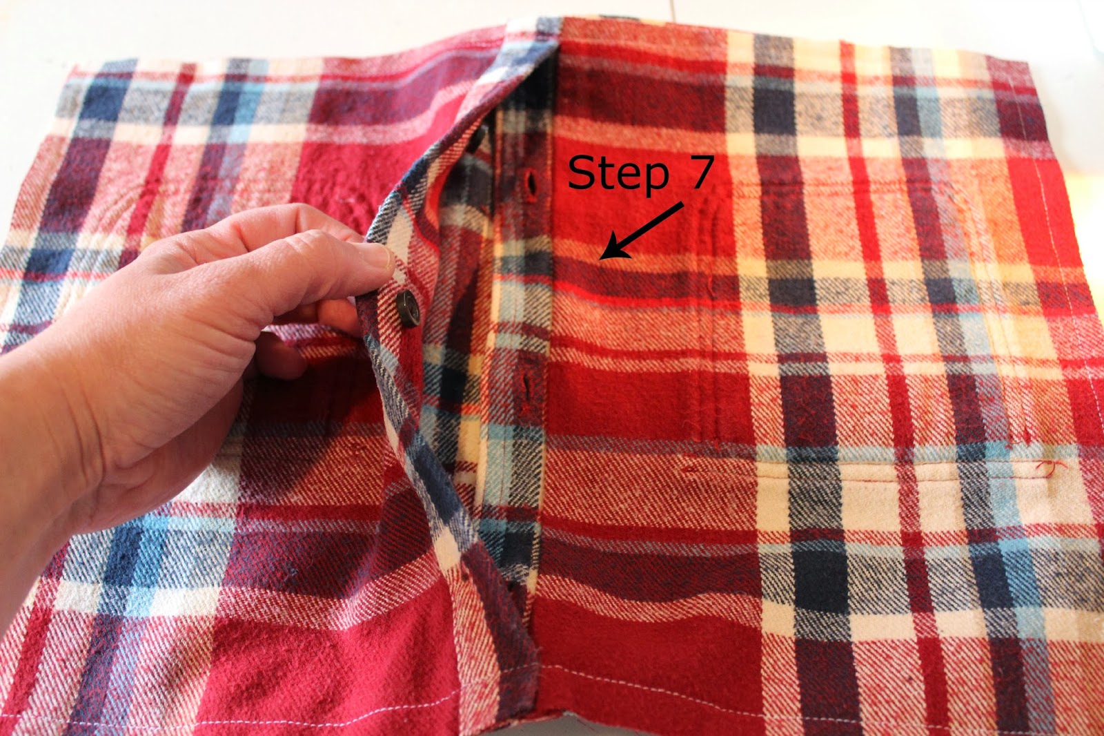 Happy At Home From Flannel Shirt to Pillow Cover A Tutorial