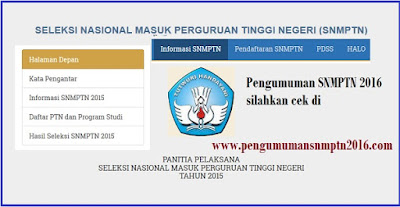pengumuman snmptn 2016 universitas pengumuman snmptn 2016 universitas