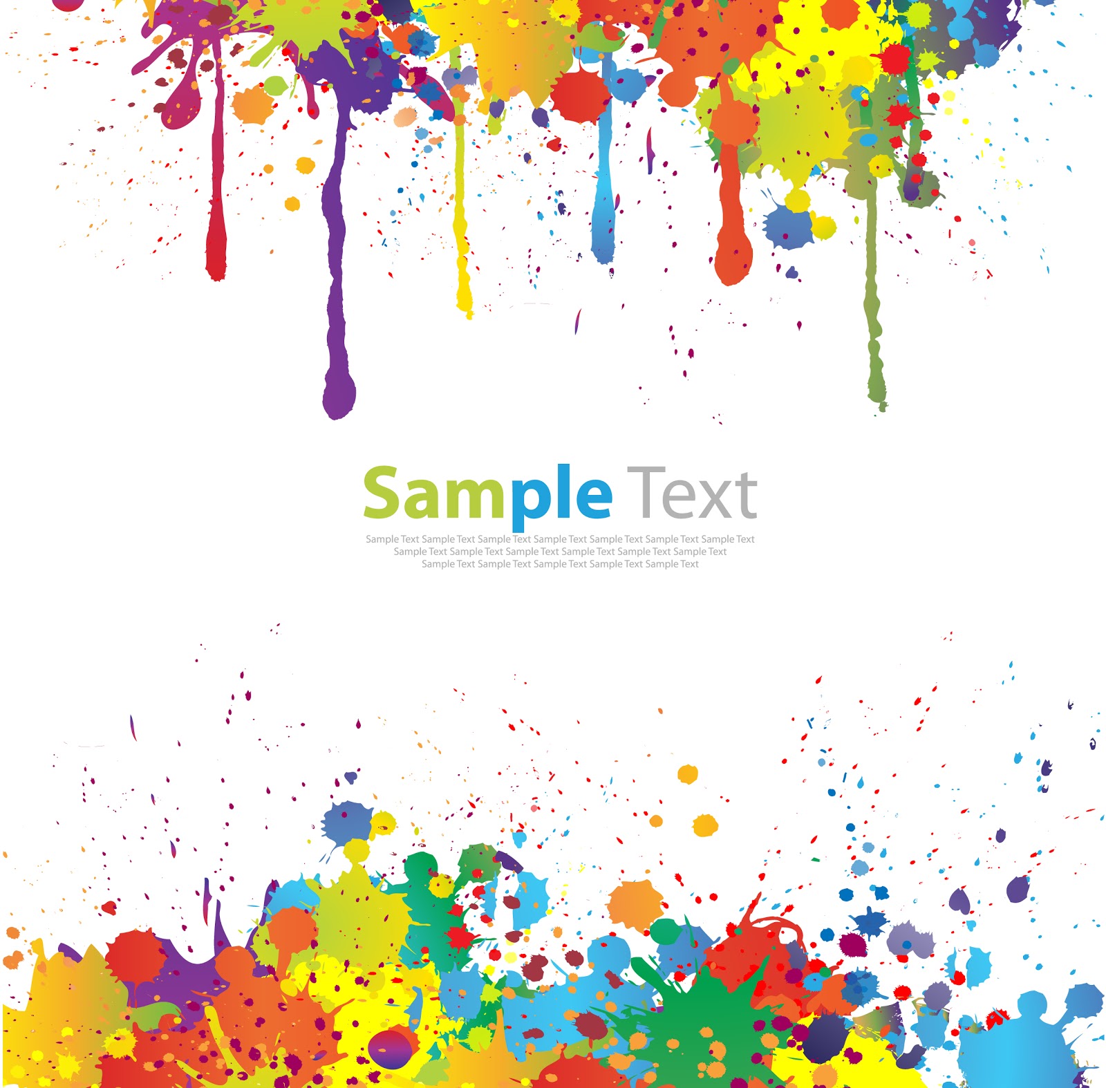 Colorful Paint Splat Vector Free for U
