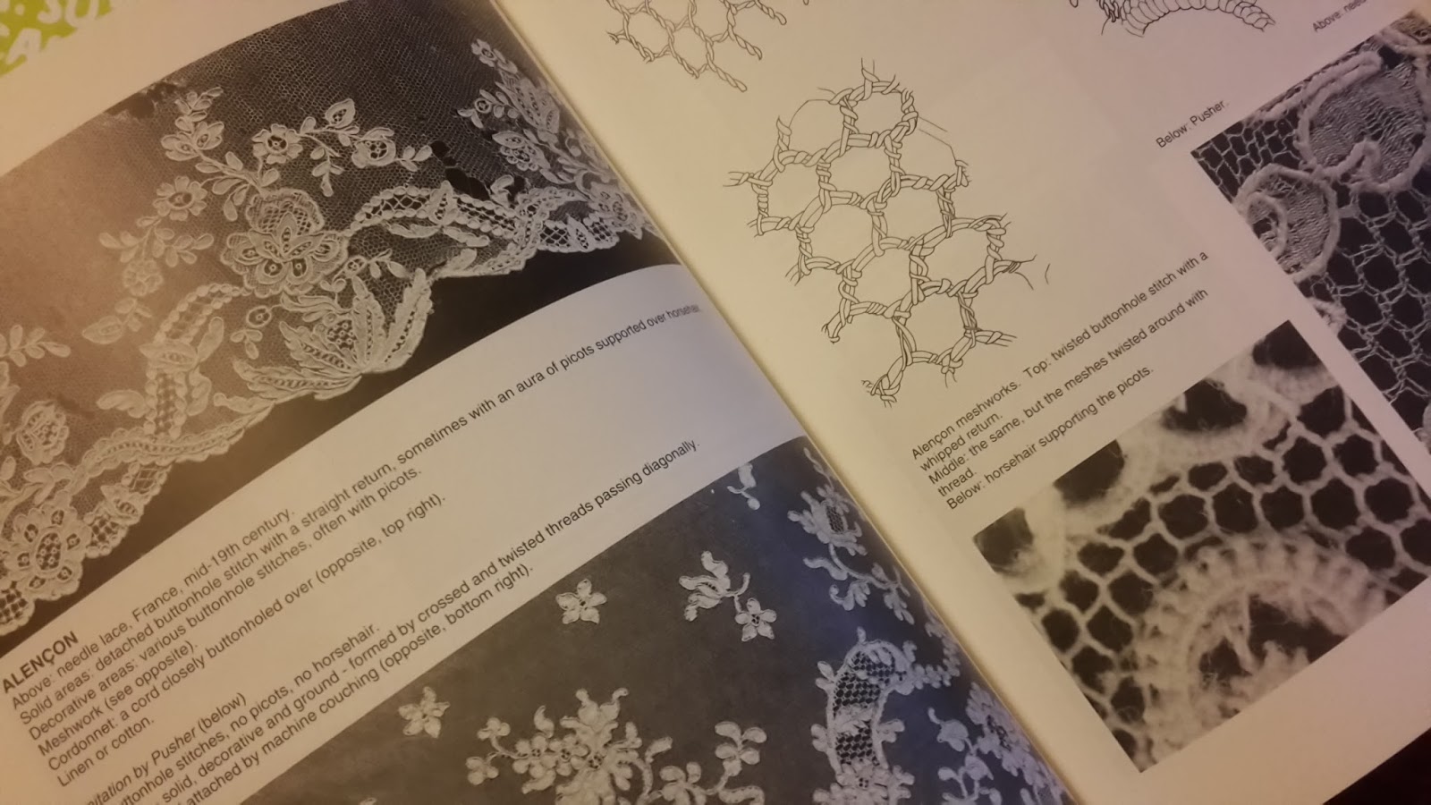 lacethread Identifying machinemade lace