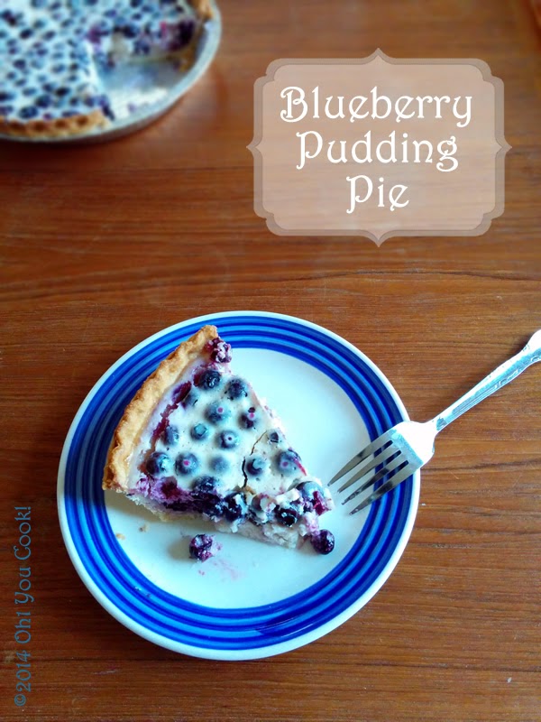 Blueberry Pudding Pie - Easy - SRC