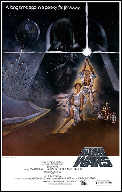 Póster original de cine de "Star Wars" (George Lucas, 1977)