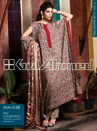 New Winter Dress 2013-14 For Women And Girls By Gul Ahmed New Winter Dress 2013-14 For Women And Girls By Gul Ahmed