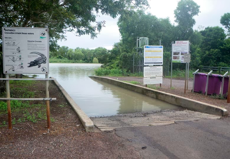 Boat ramp on the Adelaide River.