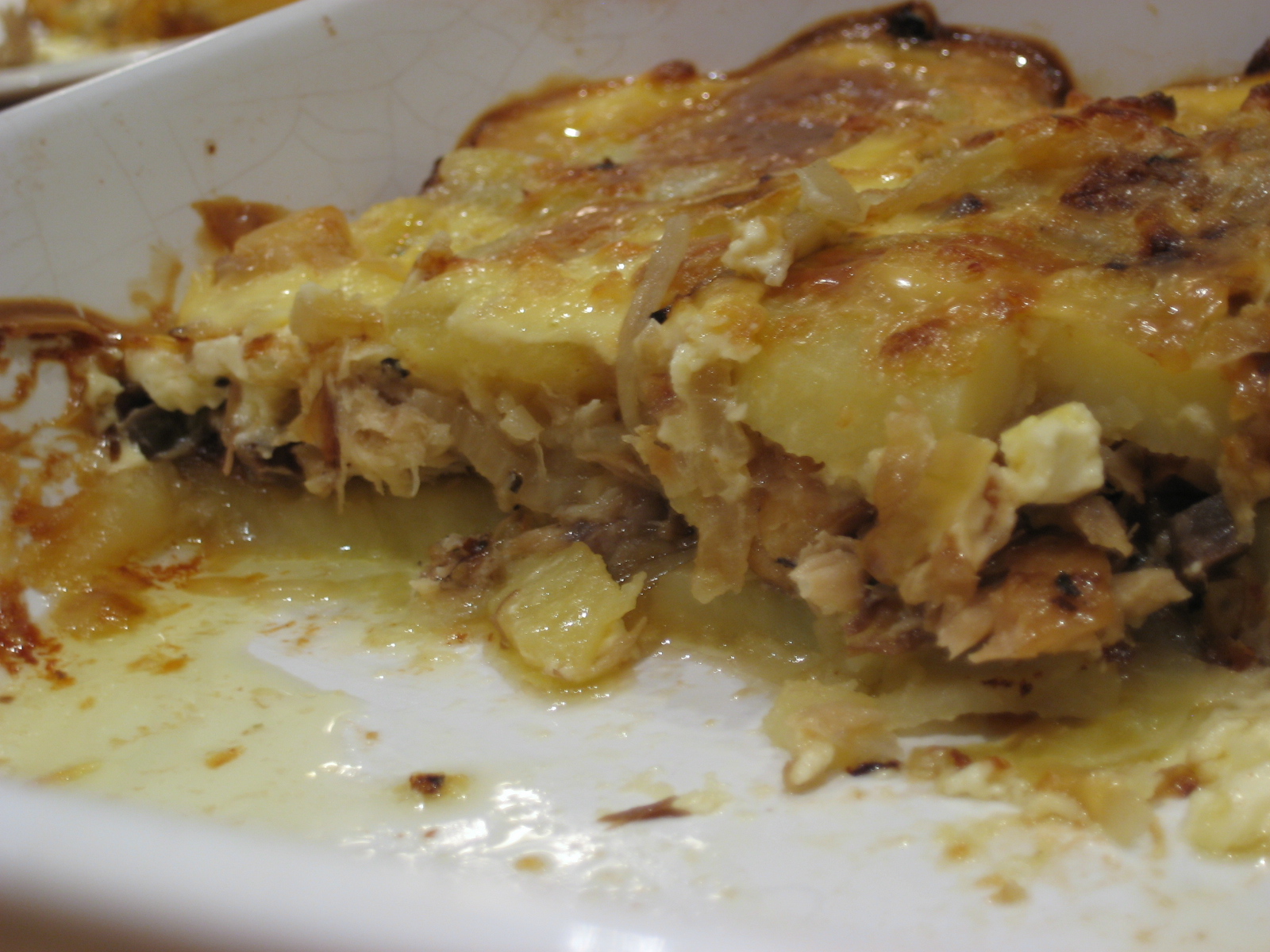 PEBBLE SOUP Peppered Mackerel & Potato Bake