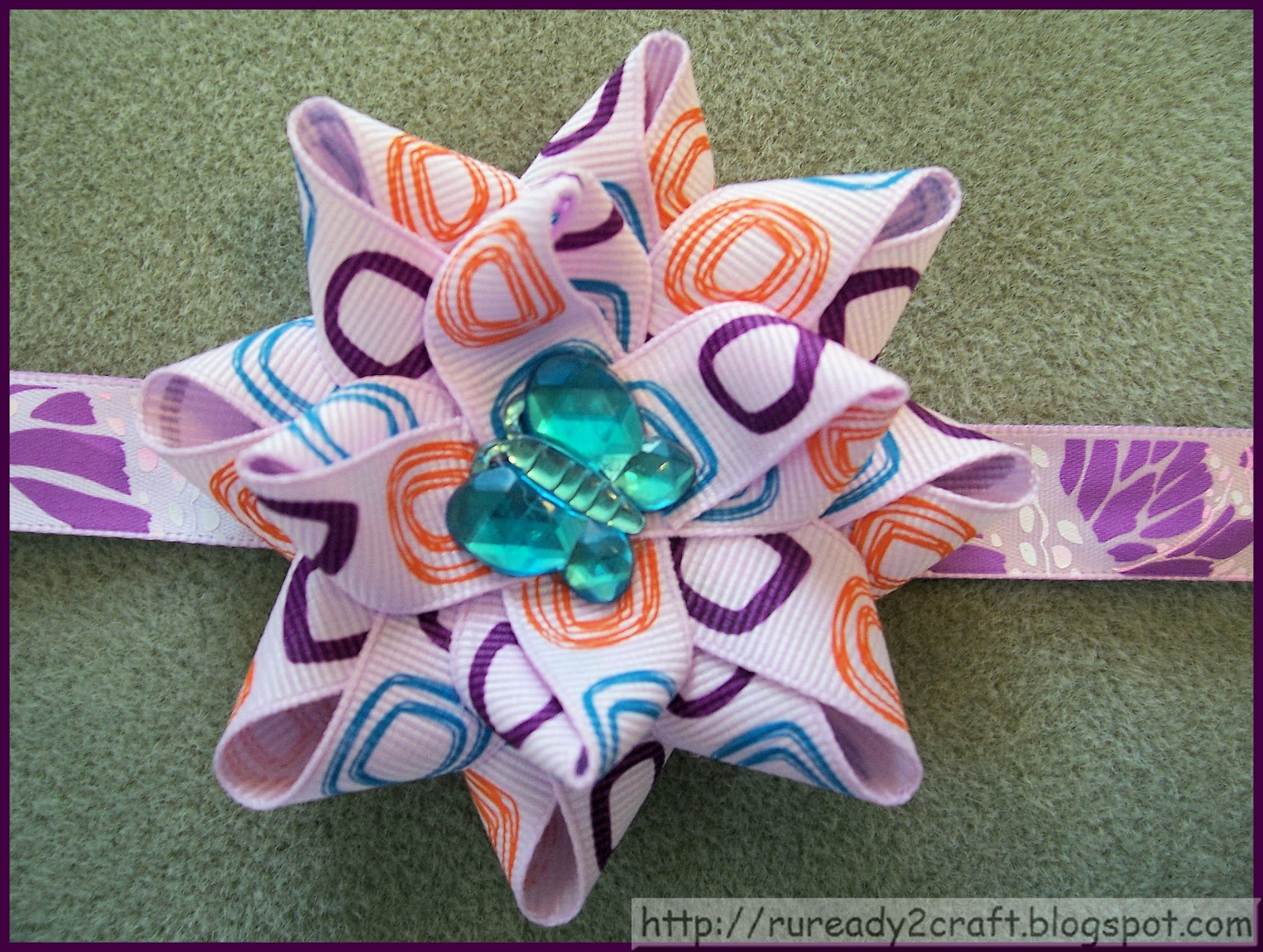 RuReady 2 Craft? Gardenia Flower Hair Bow Craft