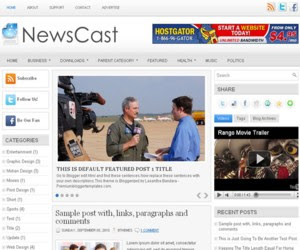 NewsCast Blogger Template