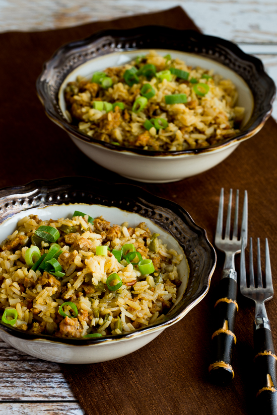 Slow Cooker Spicy Brown Rice with Sausage and Peppers Kalyn's Kitchen