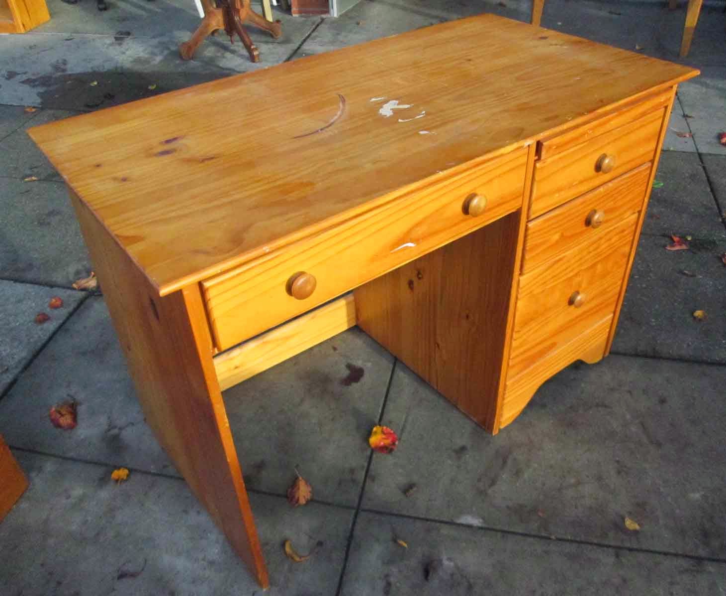 UHURU FURNITURE & COLLECTIBLES SOLD Pine Wood Desk 60