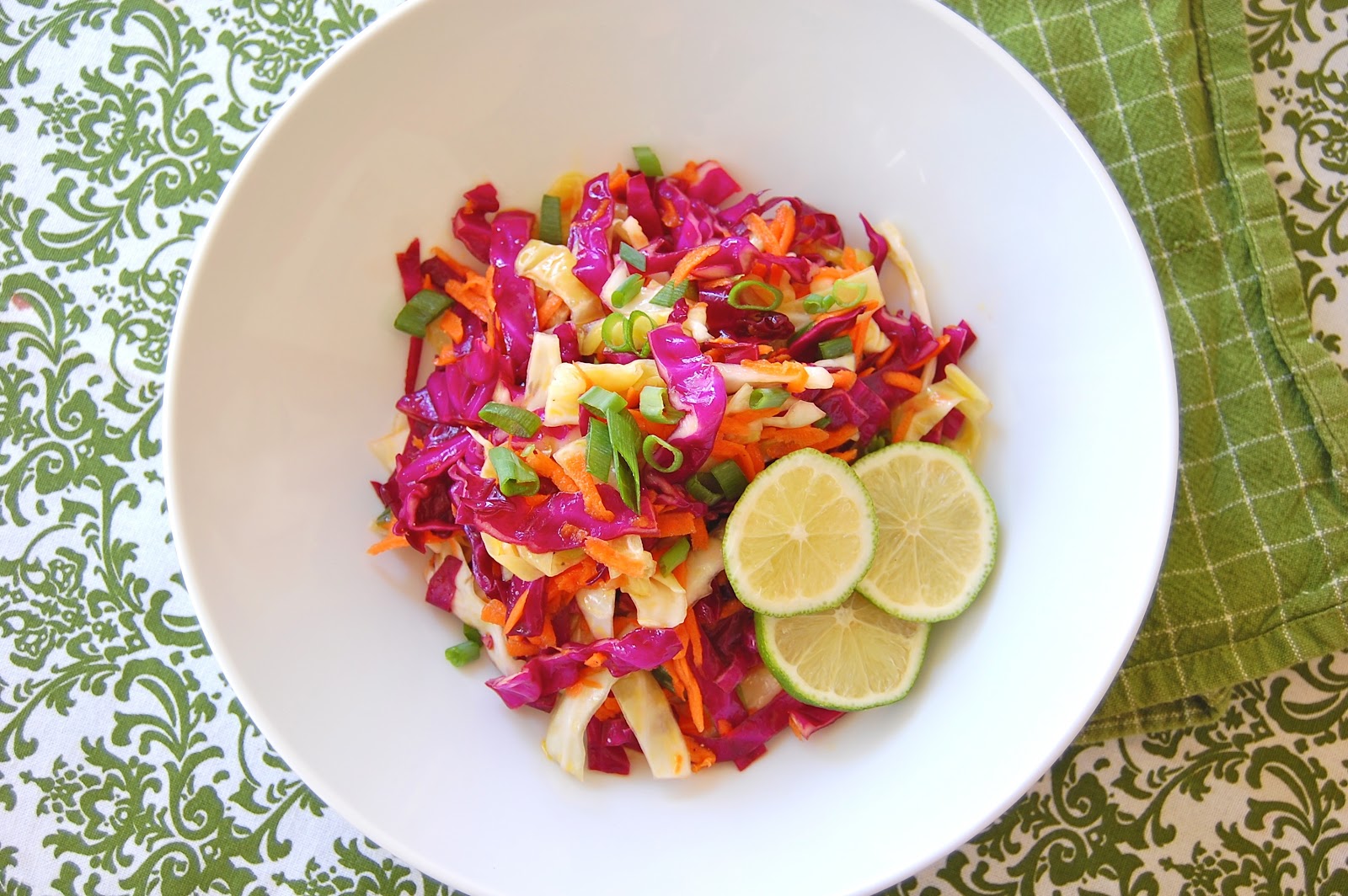La Petite Maison Verte Rainbow Slaw with AgaveLime Dressing