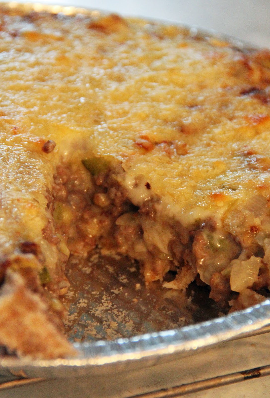 Jo and Sue Cheeseburger Pickle Pie