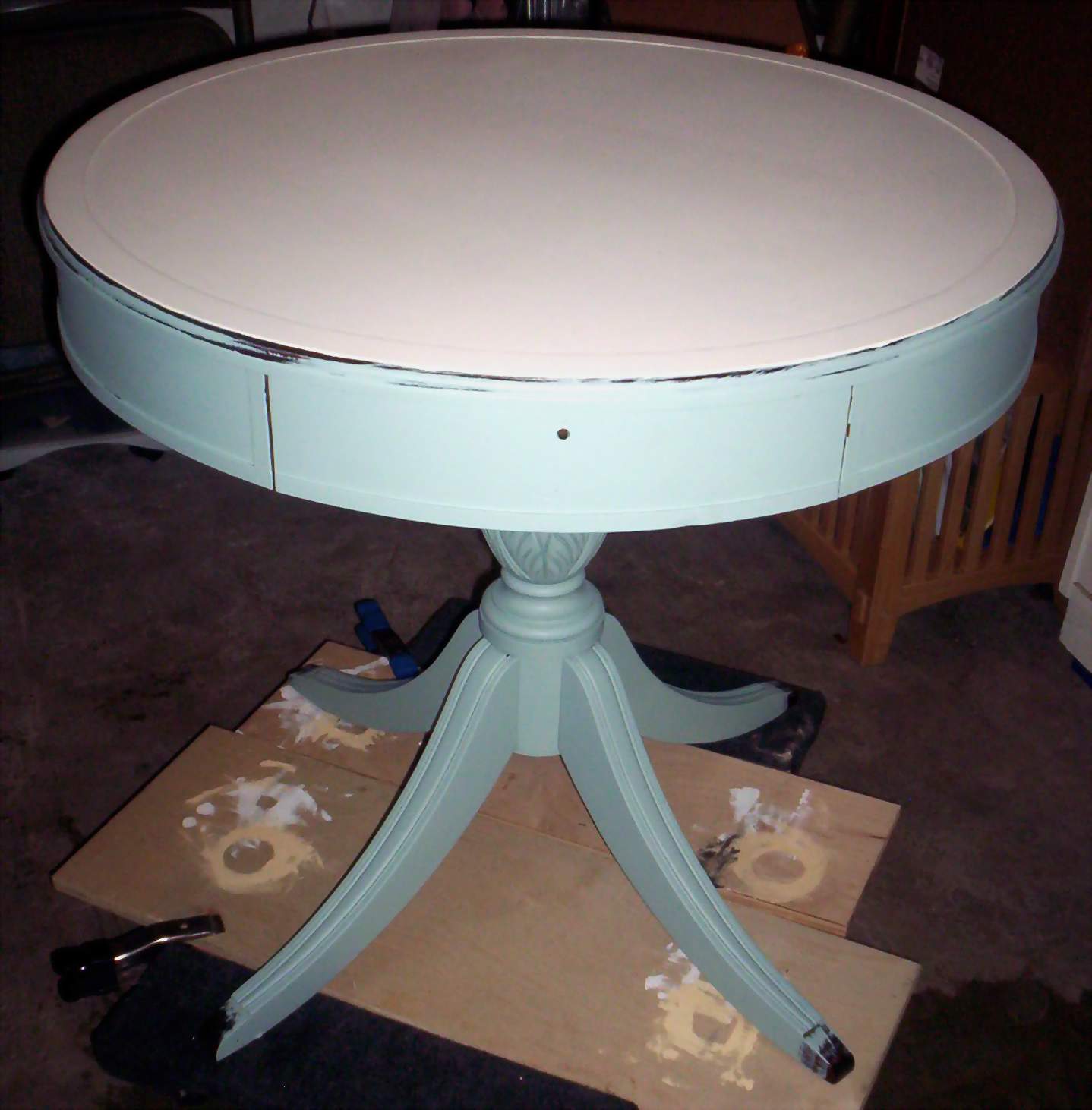 My Painted Stuff A Set of Drum Tables