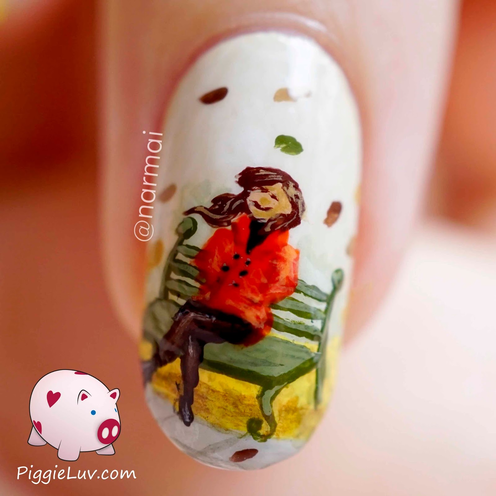 PiggieLuv A walk in the park nail art