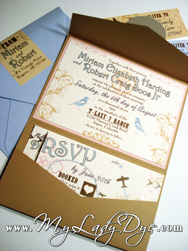 SUPER Cute Atlas Map Vintage Modern Rustic Themed Wedding Invitation