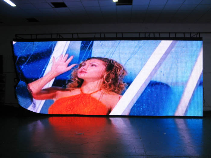 Flexible Led Curtain Display Soft Screen Folding Curved Uk Disney Projects With 20mm Led Curtain Display In Huasun Factory Each Panel Is 3 2 By 1 28m Wide 6 Panels Total Size 7 68mwide