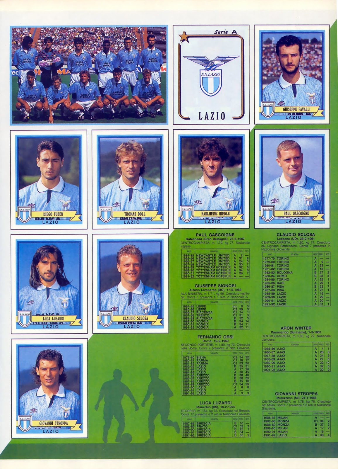 TWB22RELOADED Serie A 1992 1993 Lazio Genoa