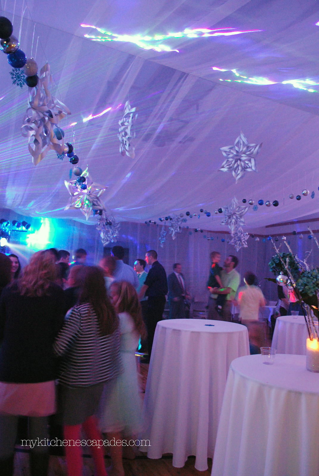 How to drape material for a wedding ceiling