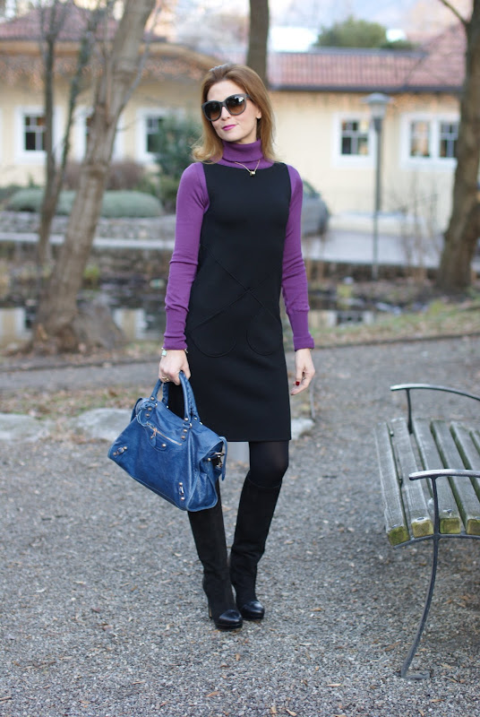 wool dress, Fashion and Cookies, Balenciaga bag