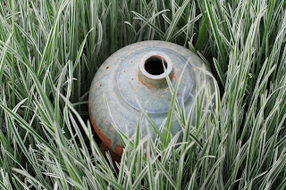 A Pot in a Patch of Bulbous Oat Grass