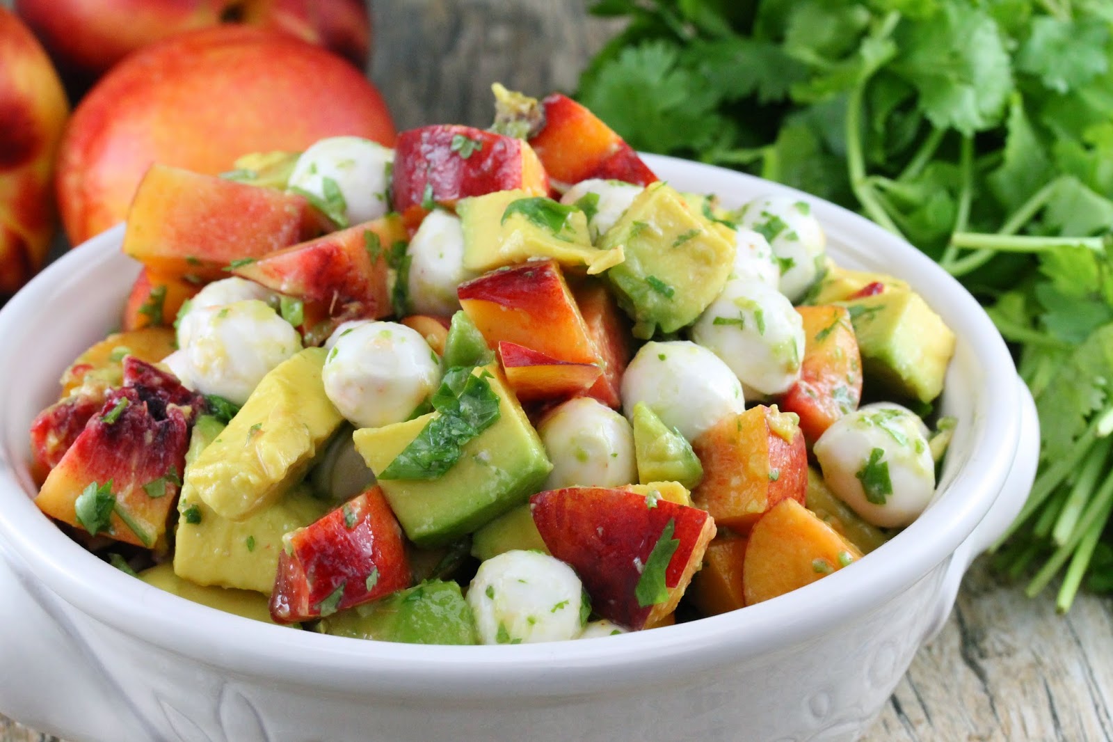 nectarine avocado fruit salad